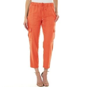 NWT Liverpool Pull On Drawstring Caro Pants in Hot Coral